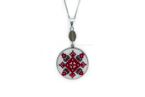 Набір для вишивання кулона із закодованим словом "Барвисті спогади - Донецьк" MES092